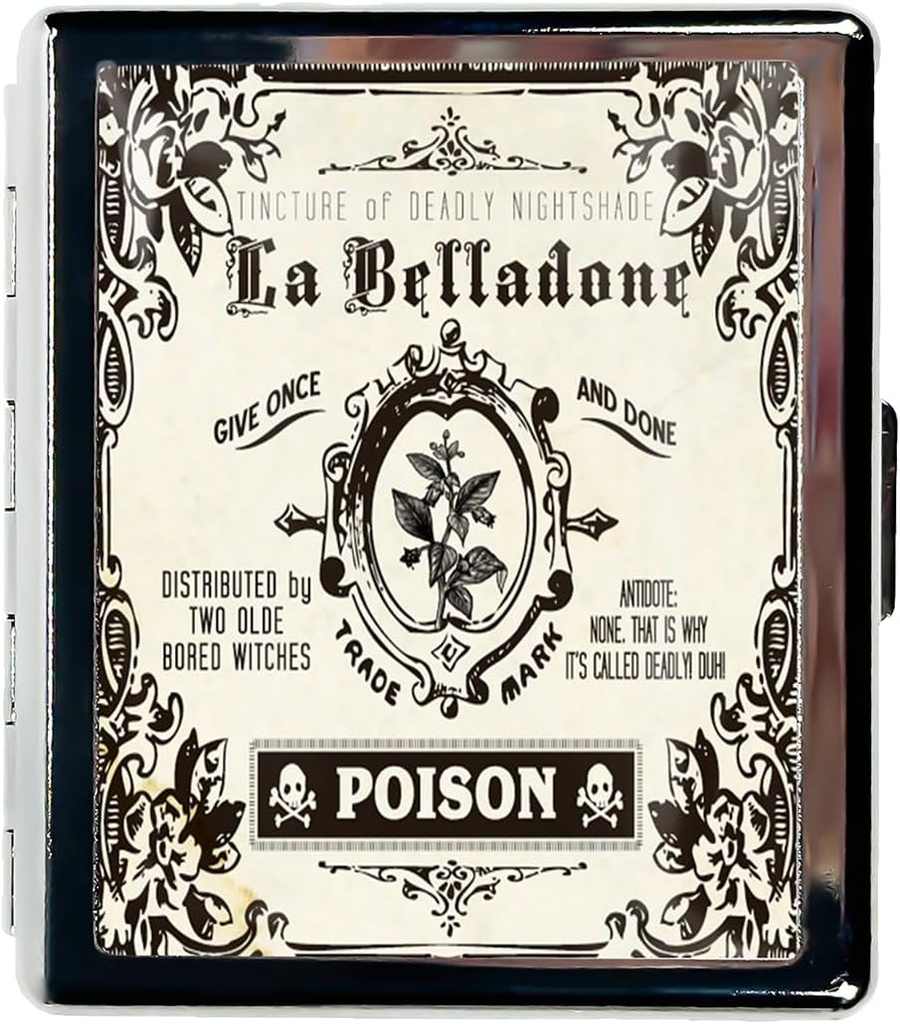 Pill Organizer Small Pill Case for Purse Essentials 7 jours Coffret à pilules mignon avec miroir Coffret à pilules portable pour les cadeaux de voyage de Pocket or Purse Pill Containe (Poison de la vigne)