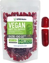 XPRS Nutra Taille 00 Capsules vides - 100 Compte Capsules vides de végétalien - Pilules vides végétariennes - Bricolage Gélule végétale Remplissage- Caps de pilules végétariennes (rouge clair)