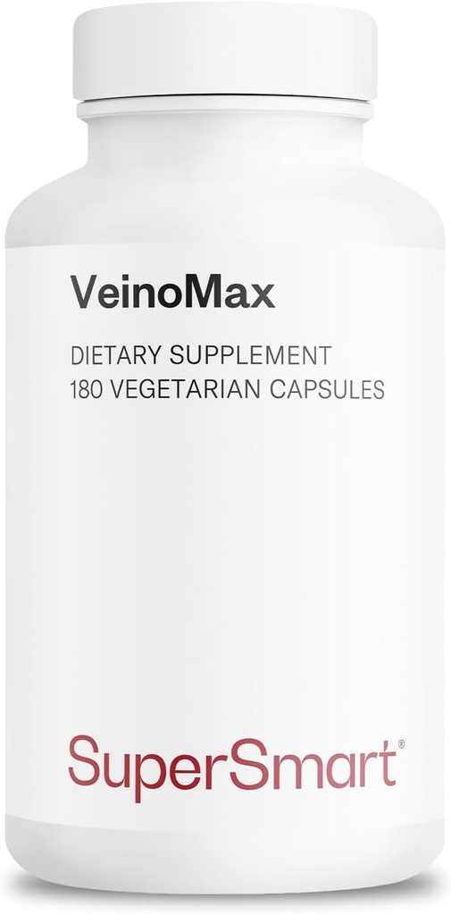 SuperSmart - VeinoMax (Complexe avancé) - avec Diosmin, Hespéridin, Châtaigne de Cheval, Vitexin - Supplément de Veins