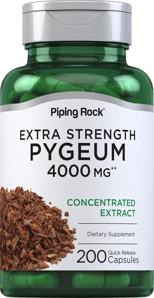 Piping Rock Pygeum Supplément 4000 mg de 200 capsules pour hommes et femmes