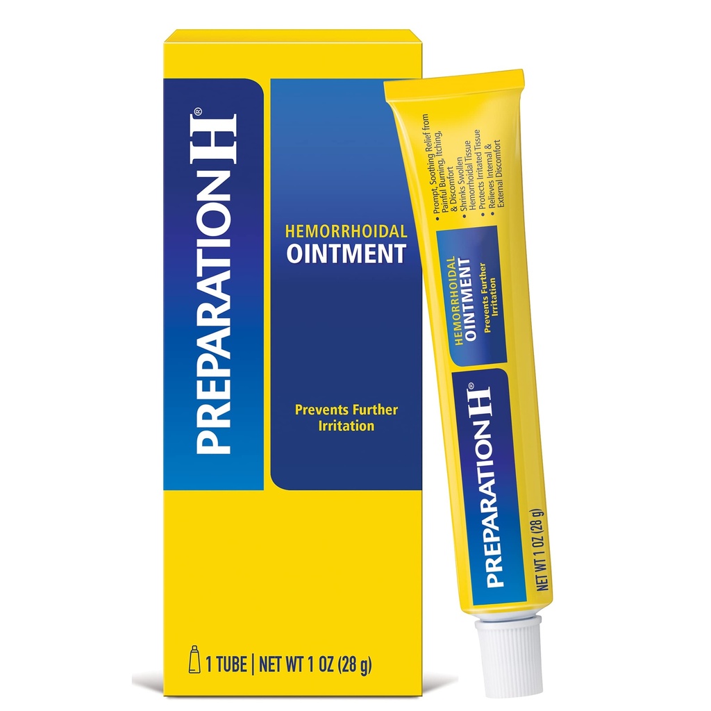 Préparation H Onguent hémorroïde, démangeaisons, brûlures et soulagement du confort - 1 Oz Tube
