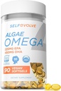 Algae Omega 3 1 500mg - Supplément végétalien avec Omega 3 breveté - High Dose EPA & DHA - mieux que l'huile de poisson - soutient coeur, cerveau, santé articulaire - 90 Vegan Softgels