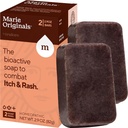 Marie Originals Itch Relief Soap Body Wash Bar - All Natural Instant Relief from Insect Bites, Chicken Pox, Chiggers and Other Skin Irritations ie. Anti- Itch Calming Soap (2 Pack)