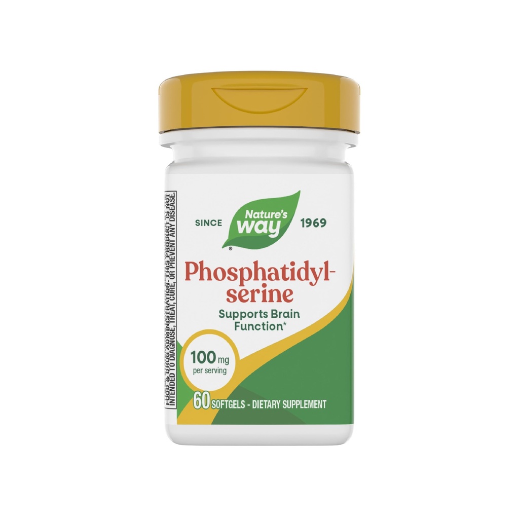 Nature's Way Phosphatidylserine, Supports Brain Function*, 100 mg per Serving, 60 Softgels (Packaging May Vary)