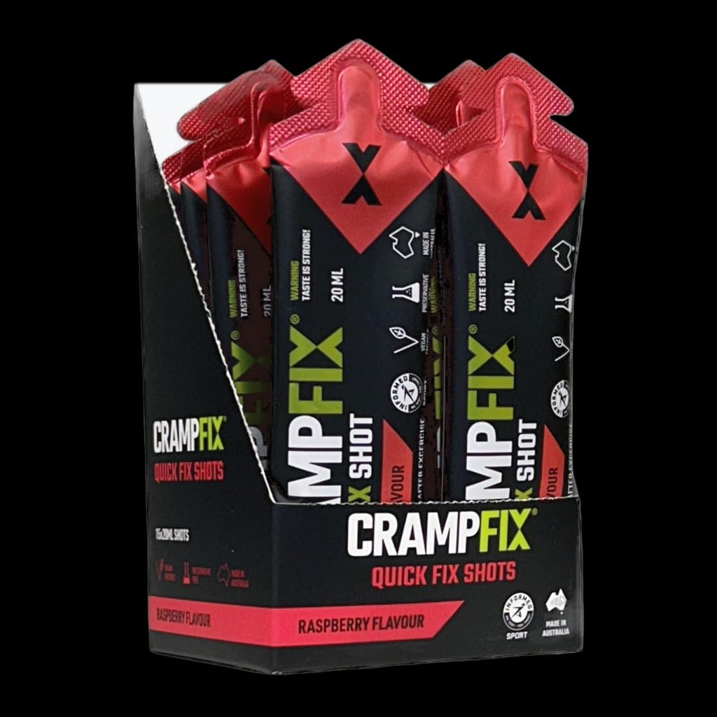 Shot sportif, prévient et soulage les crampes musculaires en secondes, sachets de transport facile, 15 paquets, tout naturel, framboise