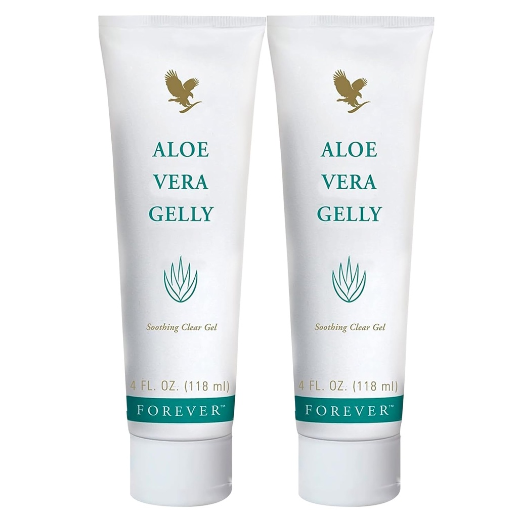 Pour toujours vivre - Aloe Vera Gelly - Gel d'aloe pur pour apaiser, hydrater et condition - Vegan et sans gluten - 4 fl oz (paquet de 2)