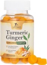 Gummies de supplément curcumin curcumin curcumin - 95% Curcuminoides avec curcuma et gingembre, poivre noir pour la meilleure absorption, soutien de joint végétalien de la nature, non-OGM, sans gluten, goût de pêche savoureux - 60 Gummies