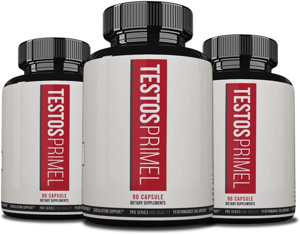 Formule avancée Testos Primel, TestosPrimel pour les muscles, Testoprime, 270 capsules, 3 mois d'approvisionnement