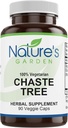 NATURE'S GARDEN ESSENTIELS Chaste Tree - 90 Veggie Caps avec 400mg Chasteberry biologique