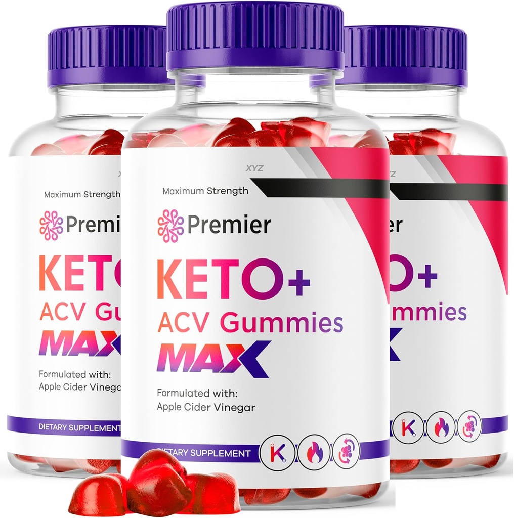Montty (3 Pack) Premier Keto MAX Gummies - Premier Keto ACV Gummies, Premier ACV Keto MAX Gummies, Premier Apple Cider Vinegar Keto MAX Gummys, 180 Gummies pour 90 jours