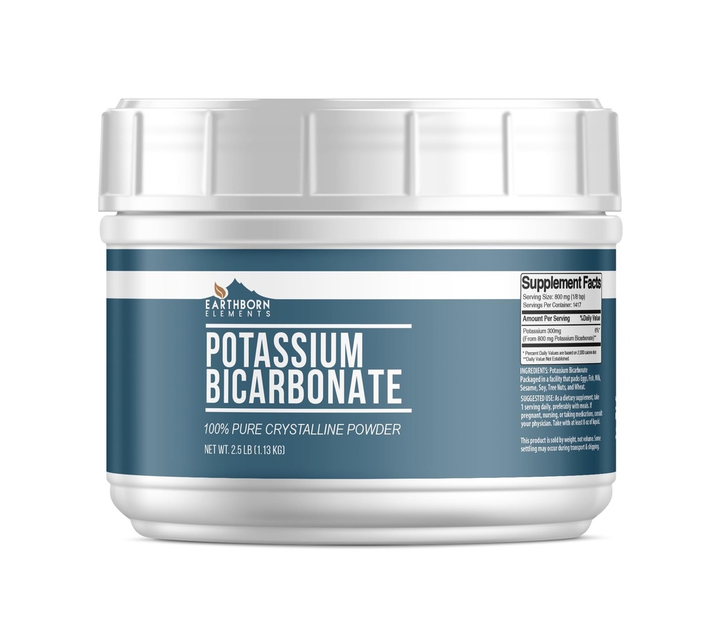 Éléments terriens Bicarbonate de potassium (2,5 lb), Tuyau sans mess, pur et non dilué