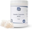 Taille 000 Capsules vides - 500 Compte Capsules de gélatine Vide - 000 Capsules de remplissage jumelées - Capsules de pilules Vide pour bac de remplissage de pilule - Capsules de gel de boeuf halal certifiées