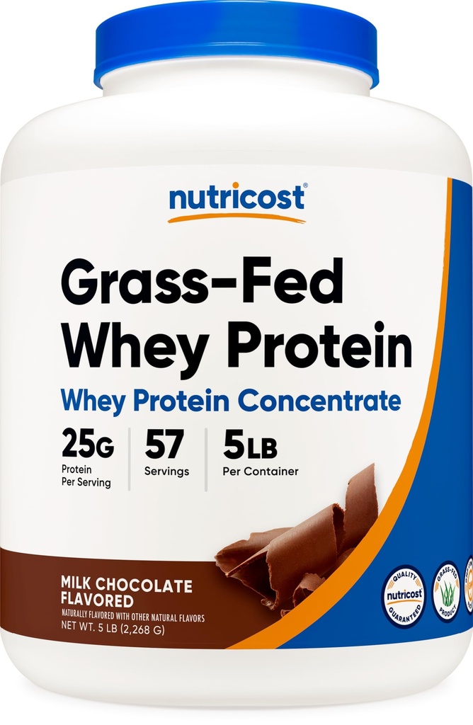 Nutricost concentré de protéines de lactosérum (chocolat) 5LBS - Non dénaturé, non-OGM,...