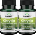 Swanson Chrysin Passionflower Extract - Supplément à base de plantes Promouvoir la santé, le bien-être et la condition physique dans l'ensemble - La formule naturelle peut soutenir Lean Muscle Maintenance - (30 Capsules de Veggie)