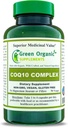 Suppléments bio verts Coq 10 Complexe, Ubiquinone, 90 VCaps, Haute Absorbable, Non-OGM, Sans gluten (Single)
