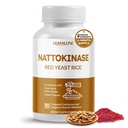 NATTOKINASE Formule 11-en-1 - avec Coenzyme de riz de levure rouge Q-10 Quercetine, Thistle de lait, Resvératrol - Non-OGM, sans gluten, sans soja