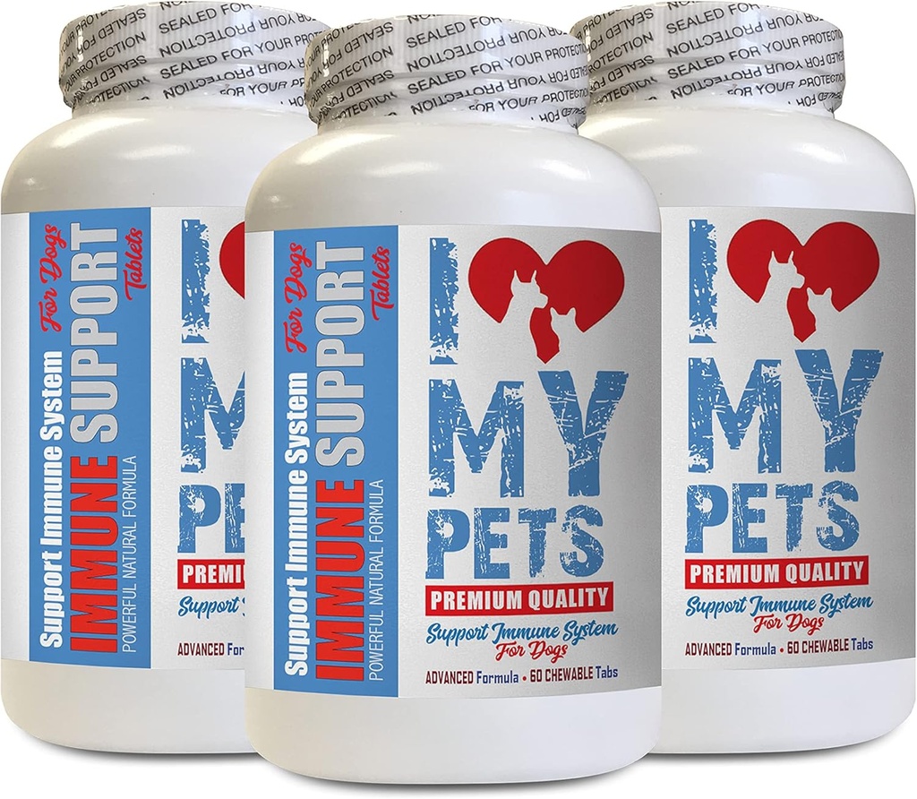 Chien antioxydant - Soutien immunitaire pour chien - Booster - PET sain - Supplément - Gâteries immunitaires pour chien - 180 gâteries (3 bouteilles)