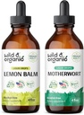 Teinture de baume de citron sauvage et biologique 4 fl oz & normerwort Teinture 4 fl oz