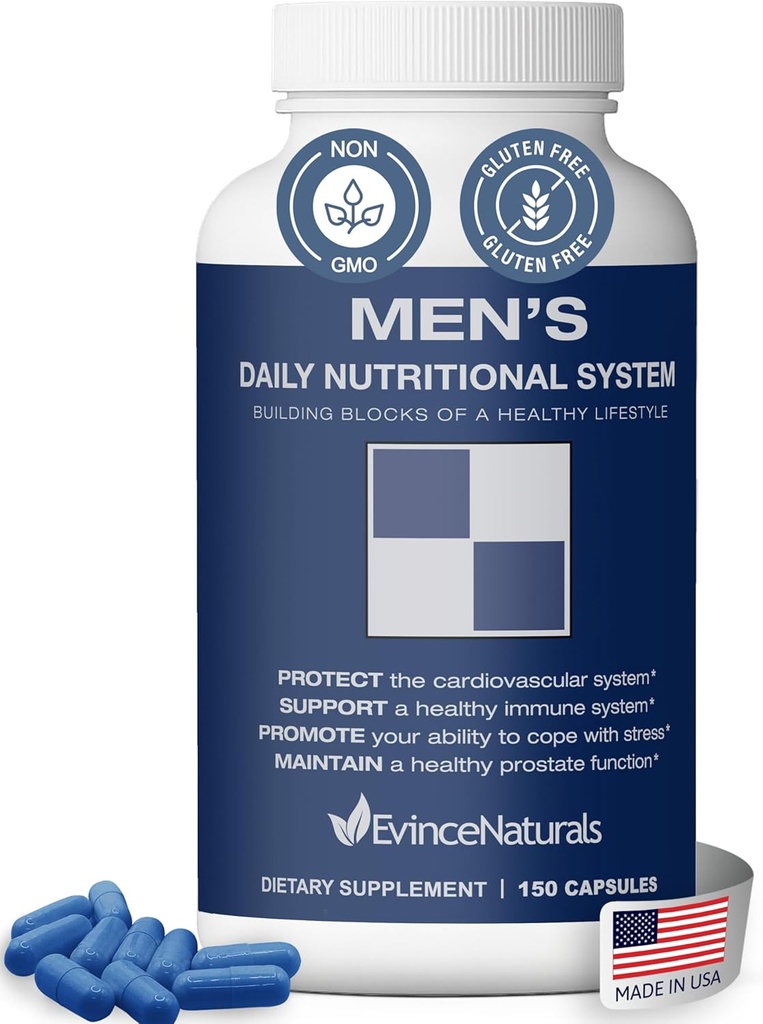 Evince Naturals Système nutritionnel quotidien pour hommes, multivitamine
