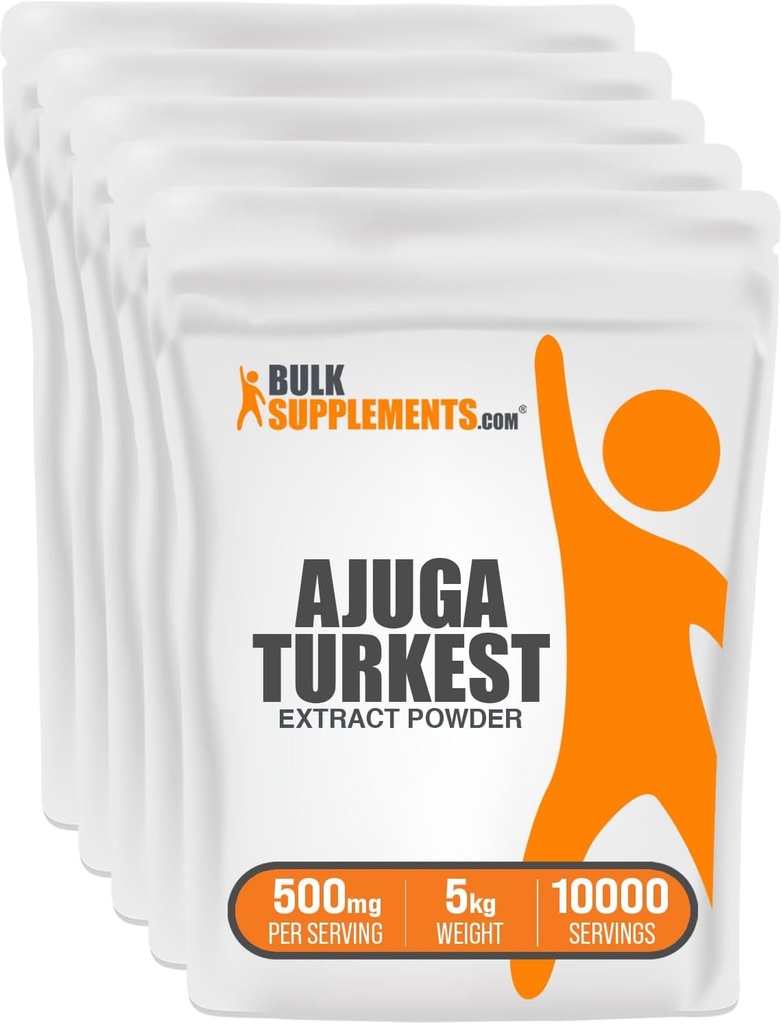 BulkSupplements.com Ajuga poudre d'extrait de Turkest - supplément à base de plantes poudre, Ajuga 500mg - pur et sans gluten, 500mg par portion, 5kg (11 lbs) (paquet de 5)