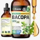 BIO KRAUTER Bacopa Monnieri Supplément liquide - Brahmi de soutien du cerveau - Sans alcool et sans sucre Bacopa liquide gouttes 4 Fl.Oz.