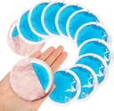 Petits packs de glace ronds pour blessures, 12 packs de glace cosmétique douce pour visage, pack de gel froid chaud réutilisable Compresseur à froid circulaire avec 2 Wrap pour soulagement de la douleur, dents, chirurgie mammaire, dents de sagesse
