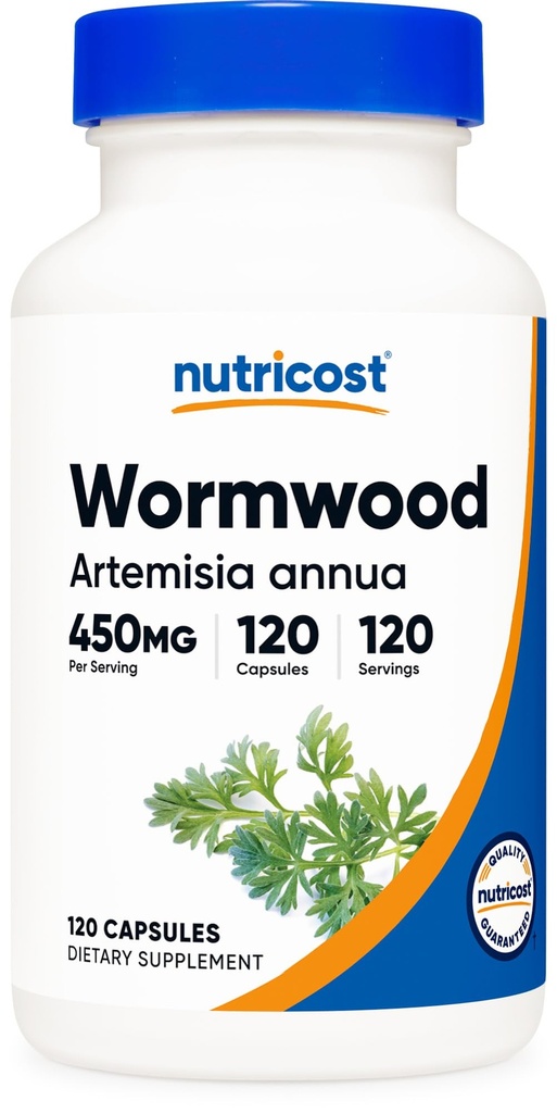 Nutricost Wormwood Capsules 450mg 120 Capsules - Caps végétariens, sans gluten et sans OGM