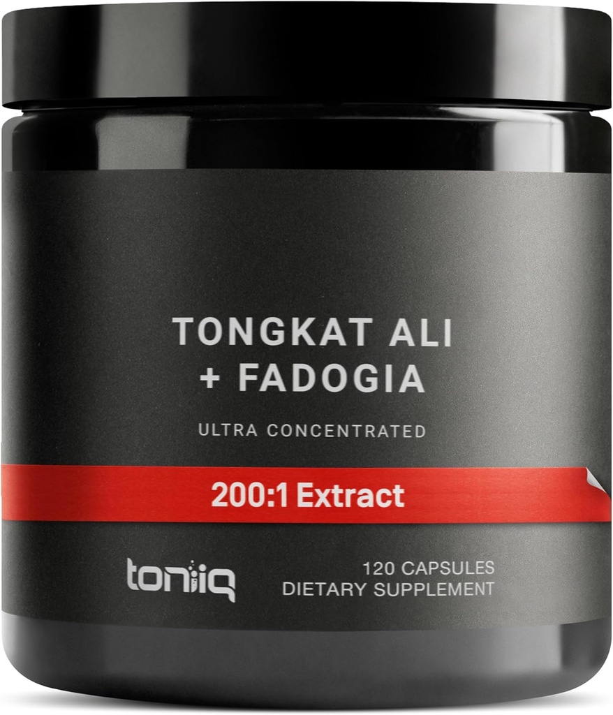 Tongkat Ali Fadogia Agrestis - Ultra High Potency 200:1 Tongkat Ali & 30:1 Fadogia Agrestis - 2% Eurycomanone - Laboratoire de troisième partie testé - 120 capsules