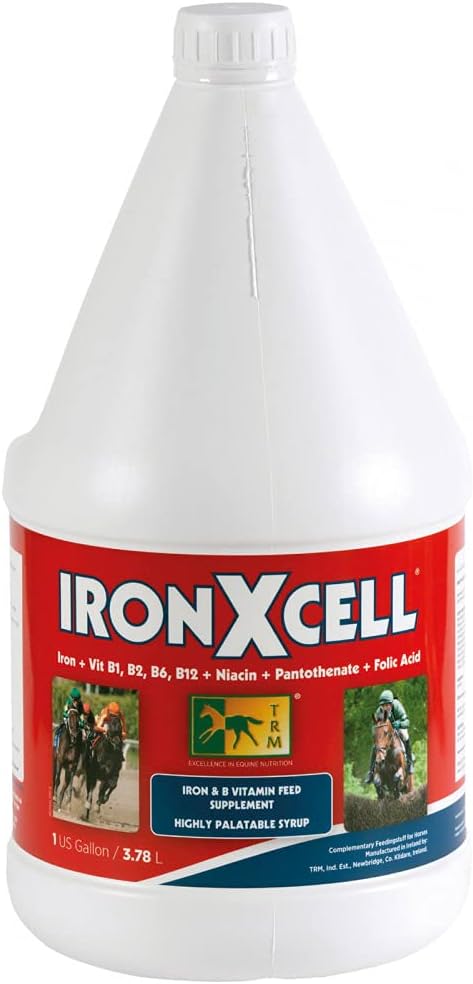 TRM IronXcell Liquid Horse Feed Supplement for Healthy Metabolism and Hindgut (Augmentation de l'énergie et des performances - 126 fl oz/1 Gal US (3,78 Litre) - 126 fl oz (1 Gal US)