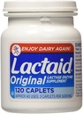 Lactaid Supplément enzymatique à la lactase de résistance originale, Caplets - 120 ea