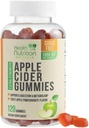 Gommies de vinaigre de cidre de pomme 1000mg - Max Strength Sans sucre Vitamines sans vinaigre de cidre de pomme, soutient le métabolisme et l'énergie, Keto Friendly, vitamine B12, sans gélatine, sans gluten, végétalien et non-OGM - 120 Gommies