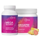 Microbiome Labs MegaSporeBiotique (60 Capsules) + MegaPre (5,5 oz de poudre) Probiotique Prébiotique - Probiotique à base de spores avec poudre de fibre prébiotique