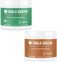 Amla Powder & Green Tea Superfood Supplement with Indian Gooseberries & Pumpkin Spice, Organic, Vegan, 30 Servings SKU: GB-HB-30