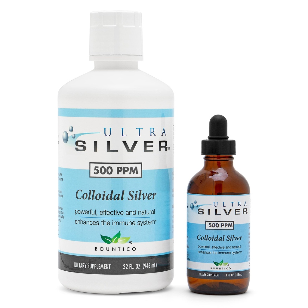 Ultra Silver® Colloidal Argent , 500 PPM, 32 Oz (946mL)