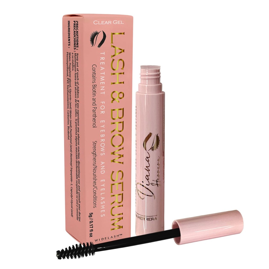 DIANA HERRERA ""Sécurité des sourcils et des cils pour un aspect plus épais et plus complet, formule nutritive, renforcement et conditionnement, transparente, 0,17 fl oz (5ml).""