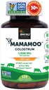 Poudre de colostrum MamaMooTM >50% IgG, herbe Fed, premier colostrum non-OGM vérifié, Gut Health Bloating Immunity Peau & Cheveux, contient 400+ nutriments bioactifs, laboratoire tiers testé (120 capsules)