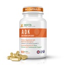 INVITA ADK - Vitamines A1, Vitamine D3 5000 UI & K2 MK7 Supplément - Physician Formulé Bone & Immuni System Support - Sans gluten, sans OGM - 90 Capsules végétariennes pour hommes et femmes