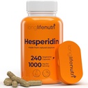 Hespéridin 1000mg, 240 capsules (4 mois d'approvisionnement), soutient la santé cardiovasculaire, la pression artérielle et la circulation, le soutien immunitaire, les antioxydants et la fonction vasculaire, fabriqués aux États-Unis