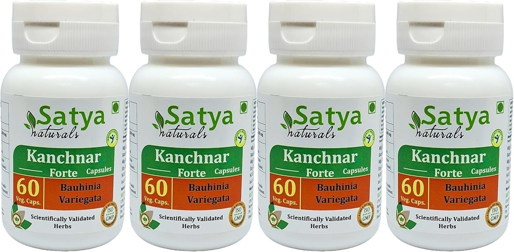 Kanchnar Forte Capsules 500 mg. 60 Vég. Capsules Kanchnar (Bauhinia Variegata) Extrait Capsules pour hommes et femmes.