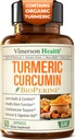 Supplément curcumin curcumin curcumin - 1200 mg d'extrait curcuminique organique + tumérique (95% Curcuminoïdes) pour le soutien articulaire et la santé digestive - Supplément curcumin curcumin pur avec poivre noir - 60 Capsules