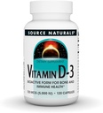 Source Naturelles Vitamine D-3 Forme bioactive pour la santé osseuse et immunitaire* 5000 iu - 120 capsules