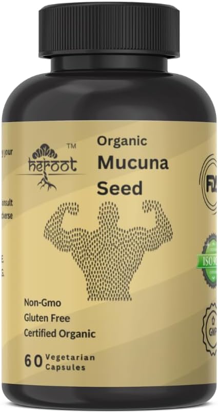 Mucuna Pruriens complément alimentaire à base de plantes – boîte de 2 (60 capsules chacune)