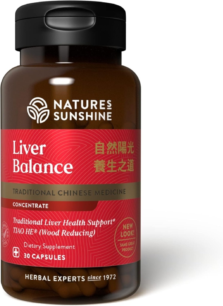 Nature's Sunshine Liver Balance, Chinese Concentrate, 30 Capsules. Mélange d'herbes chinoises qui soutiennent les systèmes digestif et nerveux tout en optimisant la santé du foie
