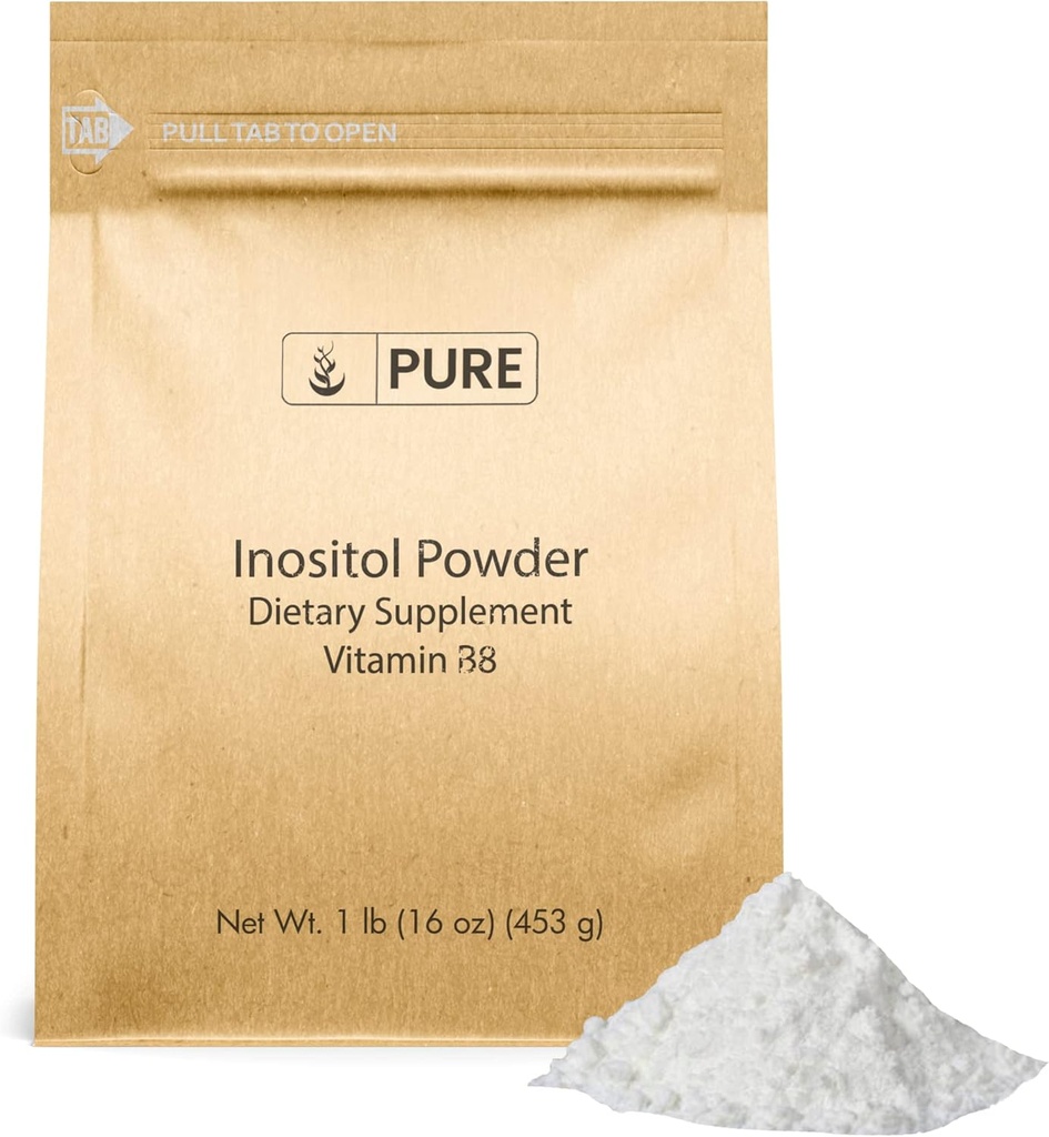 Ingrédients originaux purs Inositol (vitamine B8) Poudre (1 lb) Toujours pur, sans remplissage ni additifs