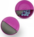 Organisateur de pilules de voyage rondes - Petite boîte à pilules portable pour la purse - Conteneur de médicaments compact, étanche pour les pilules, vitamines, huile de poisson, suppléments - sans BPA, conception durable, 2,75" (puits)