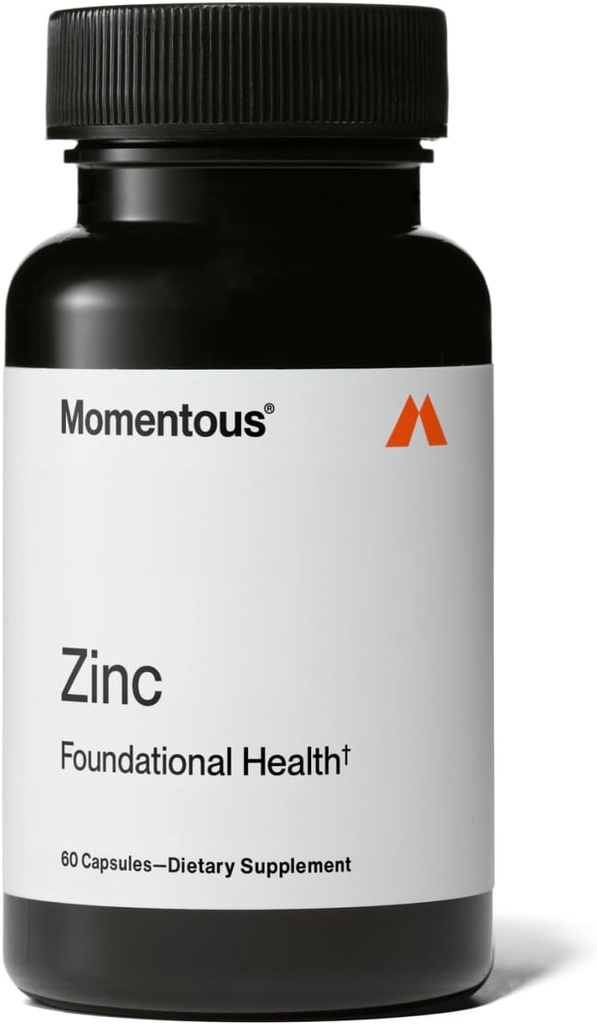 Momentous Zinc Picolinate 15 mg - Immunity & Hormone Support - Bioavailable Zinc Supplement - Promotes Joint Health & Lean Muscle Mass - NSF Certified for Sport - GMO-Free & Gluten-Free - 60 Servings