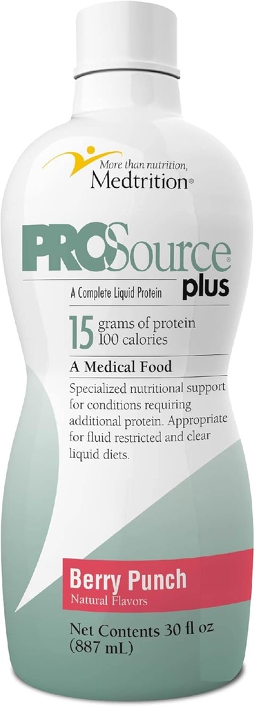 peptides de collagène liquide Type I, III 15 grammes de protéines par oz. Plus Berry Punch Bottles 4 pack Medtrition