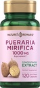 Piping Rock Pueraria Mirifica Capsules $ 1000mg $ 120 pilules $ Supplément d'extrait d'herbe $ Sans gluten, non-OGM