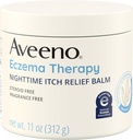 Aveeno Eczema Therapy Nighttime Ditch Relief Baume, Crème d'eczéma pour le corps, Formule colloïdale hydratante de farine d'avoine et de céramide, Sans fragrance, peau sèche apaisante, 11 fl oz