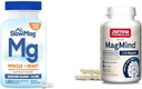 SlowMag Muscle + Chlorure de magnésium cardiaque avec supplément de calcium pour soutenir la relaxation musculaire et les formules de moineau MagMind Brain Health with Magtein (Magnesium L-Thréonate), supplément alimentaire